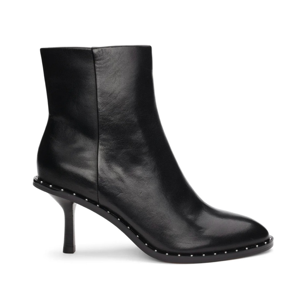 NEW Liverpool Costa Black Leather Boot with Studded Silver Detail Wome…